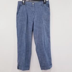 Talbots Blue Denim Mid rise Cropped Pants